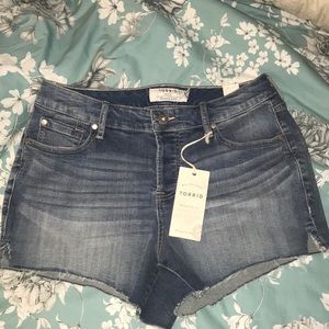 Sz 10 Torrid denim shorts button fly